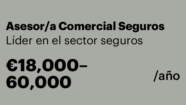 Asesor/a Comercial Seguros