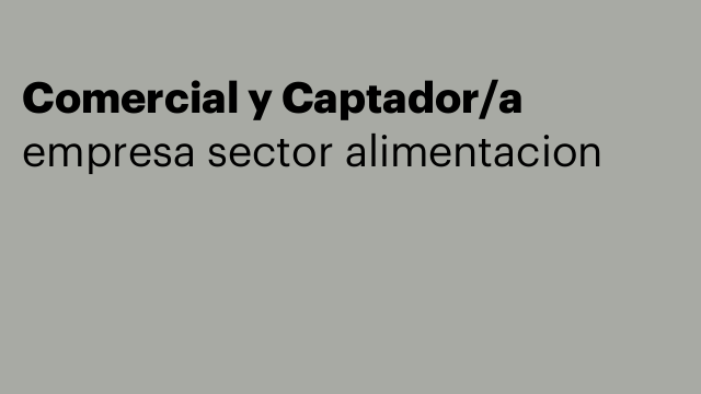 Comercial y Captador/a