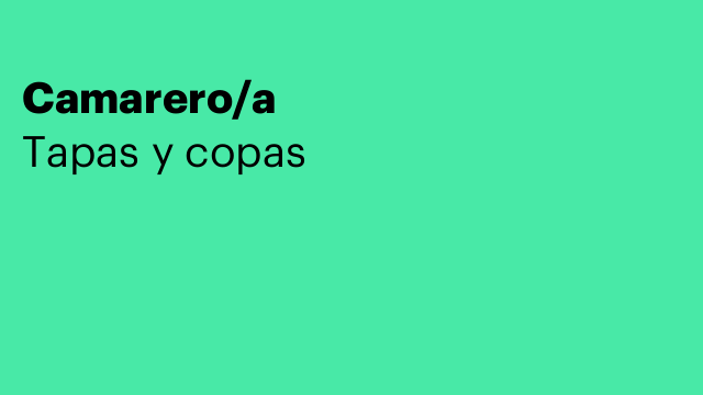 Camarero/a