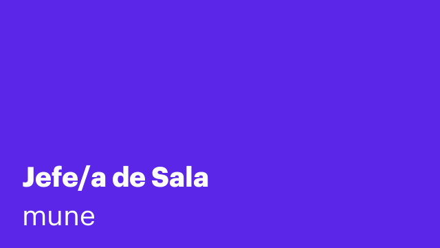 Jefe/a de Sala