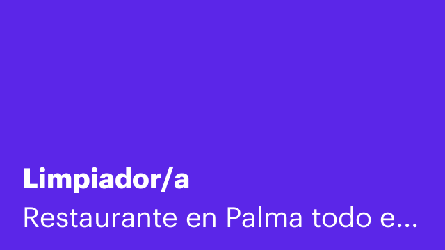 Limpiador/a