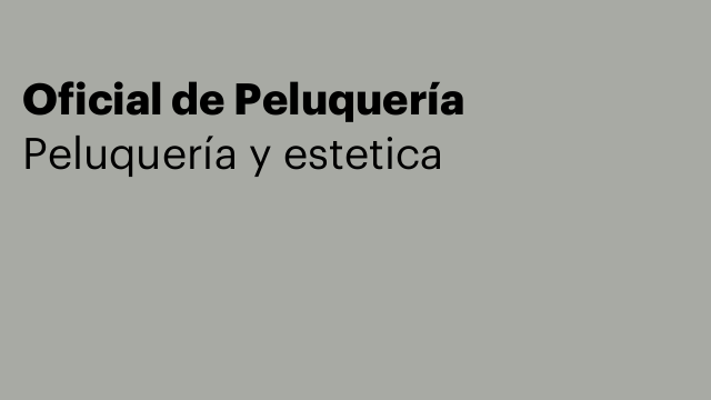 Oficial de Peluquería