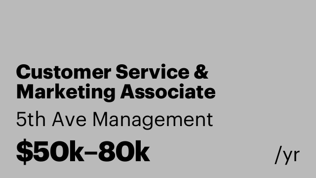 Customer Service & Marketing Associate