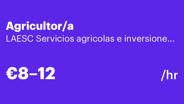 Agricultor/a