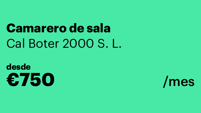 Camarero de sala