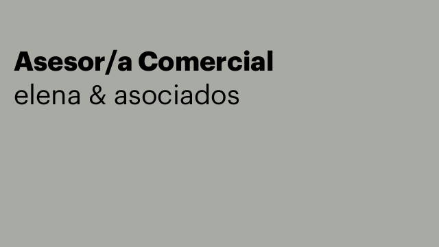 Asesor/a Comercial