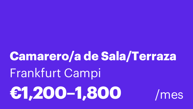 Camarero/a de Sala/Terraza