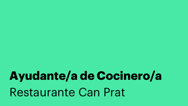 Ayudante/a de Cocinero/a