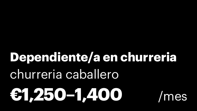 Dependiente/a en churreria