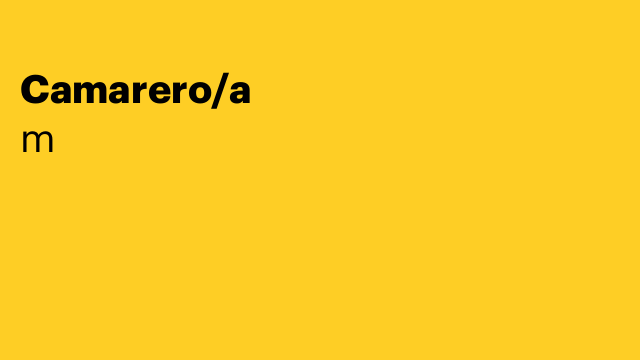 Camarero/a