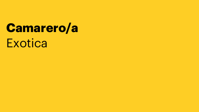 Camarero/a