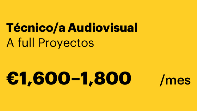 Técnico/a Audiovisual