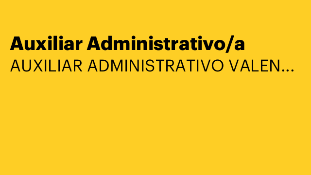 Auxiliar Administrativo/a