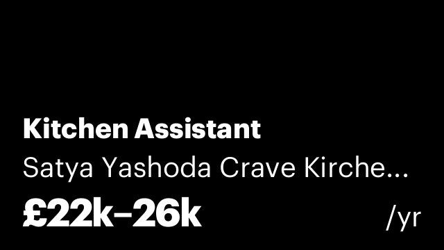 Kitchen Assistant
