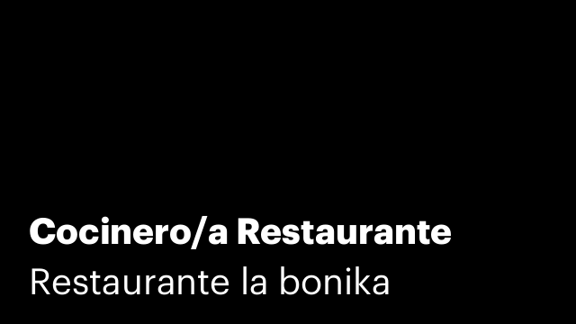 Cocinero/a Restaurante