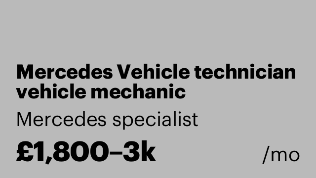 Mercedes Vehicle technician vehicle mechanic