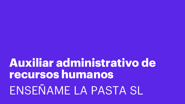 Auxiliar administrativo de recursos humanos