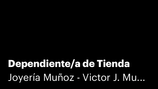 Dependiente/a de Tienda