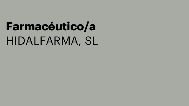 Farmacéutico/a