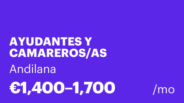 AYUDANTES Y CAMAREROS/AS
