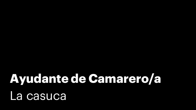 Ayudante de Camarero/a