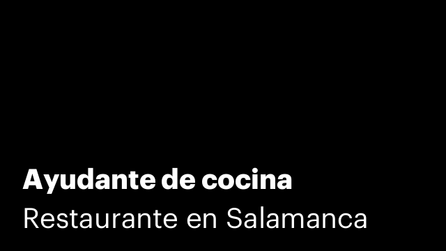 Ayudante de cocina