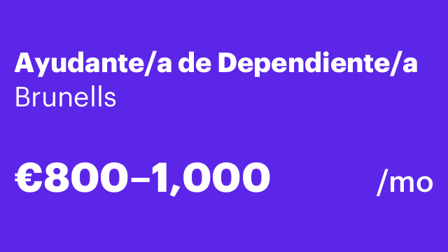 Ayudante/a de Dependiente/a