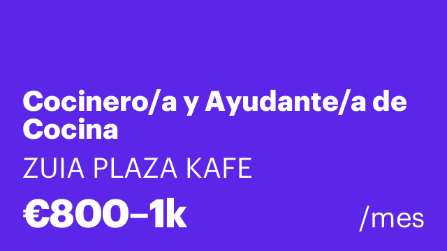 Cocinero/a y Ayudante/a de Cocina