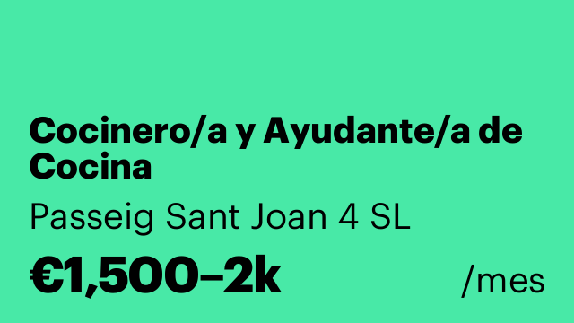 Cocinero/a y Ayudante/a de Cocina