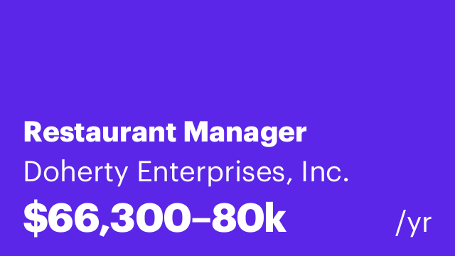 Restaurant Manager