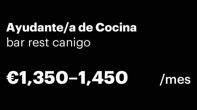 Ayudante/a de Cocina