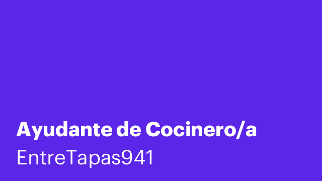 Ayudante de Cocinero/a