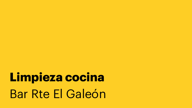 Limpieza cocina