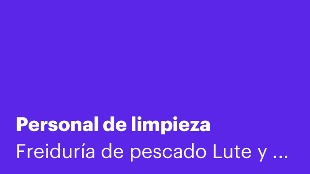 Personal de limpieza