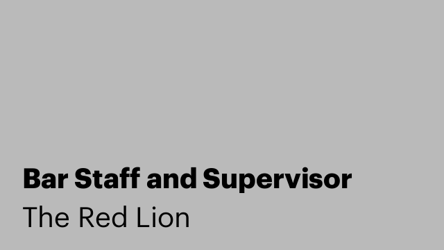 Bar Staff and Supervisor