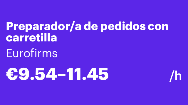 Preparador/a de pedidos con carretilla