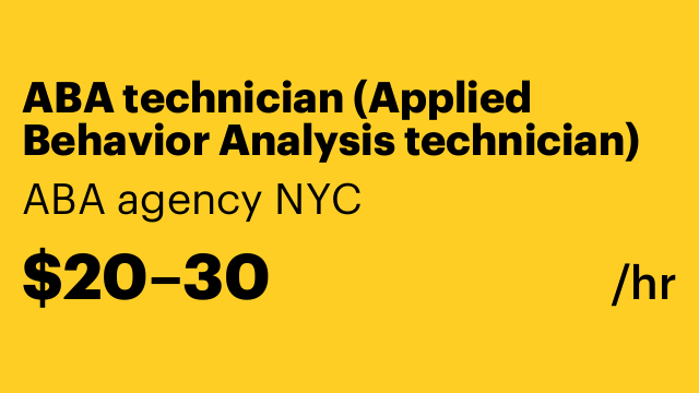 ABA technician (Applied Behavior Analysis technician)