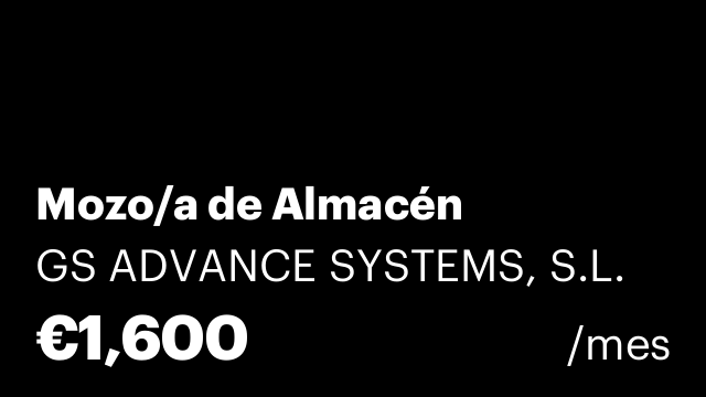 Mozo/a de Almacén