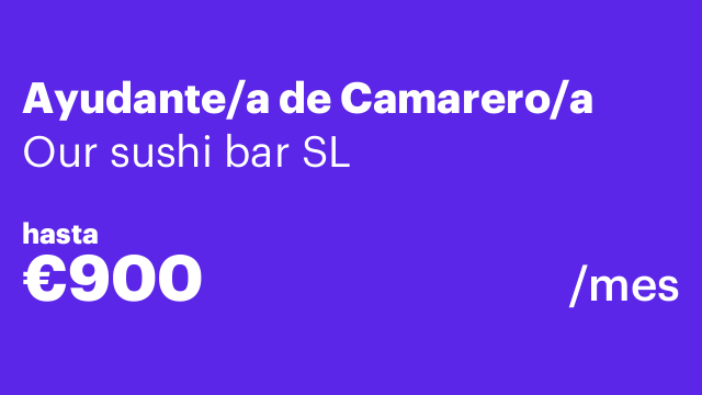 Ayudante/a de Camarero/a