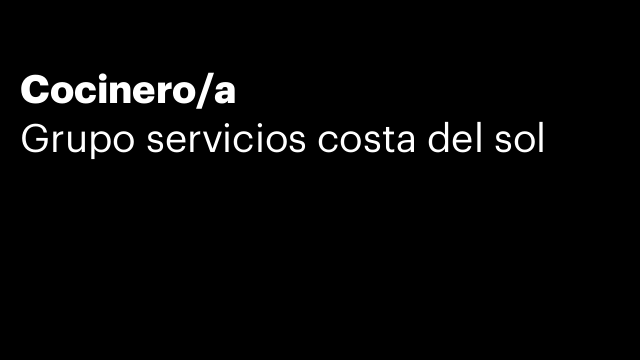 Cocinero/a