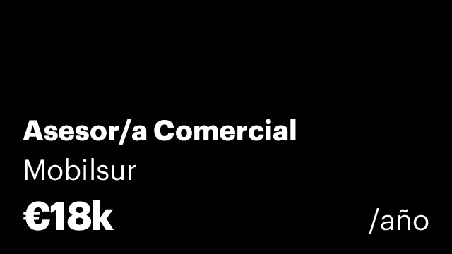 Asesor/a Comercial