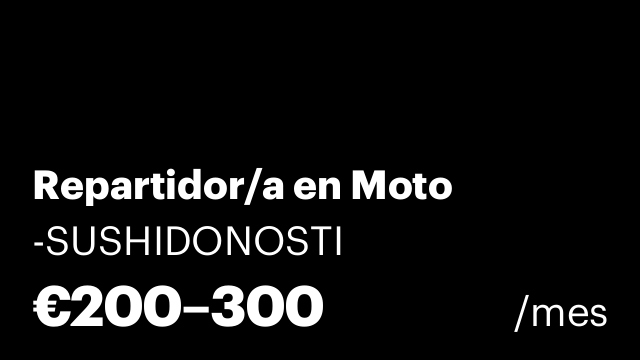 Repartidor/a en Moto