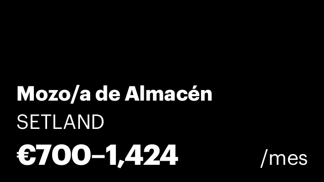 Mozo/a de Almacén