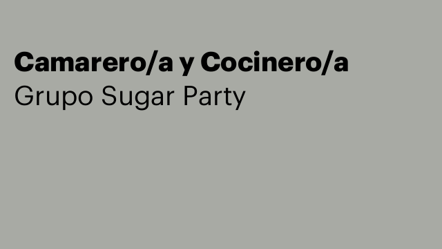 Camarero/a y Cocinero/a