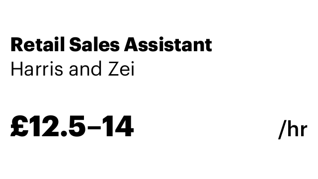 Retail Sales Assistant