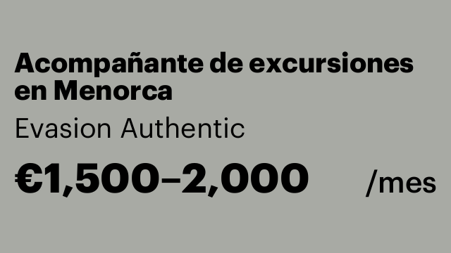 Acompañante de excursiones en Menorca