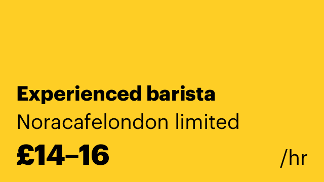 Experienced barista