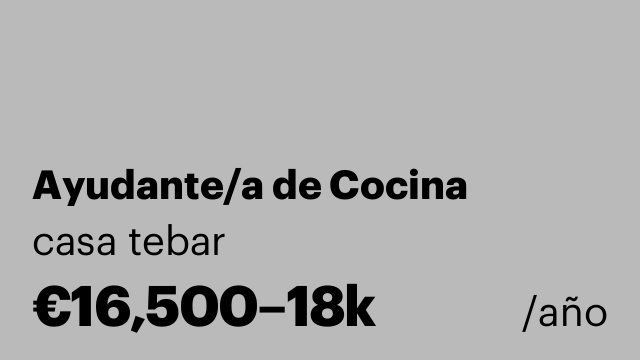 Ayudante/a de Cocina