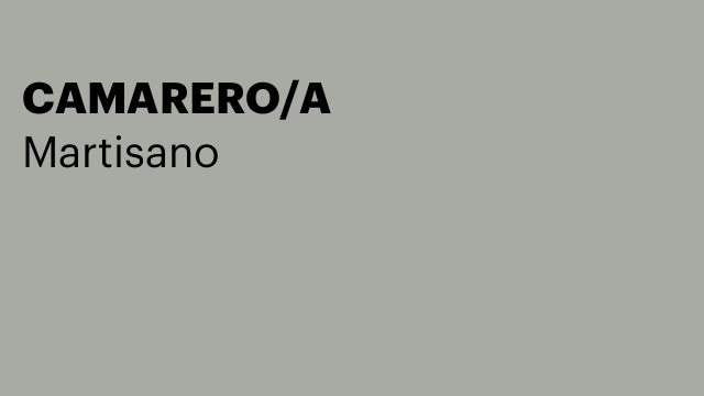 CAMARERO/A