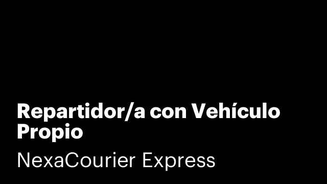 Repartidor/a con Vehículo Propio